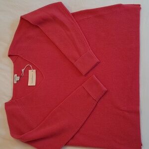 Sundance 100% Cashmere Pink V-Neck Sweater, L